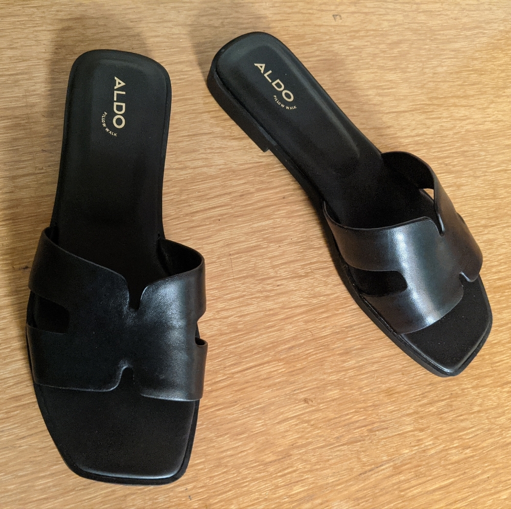 ALDO Women's Black Slide Sandals - Picture 2 of 6